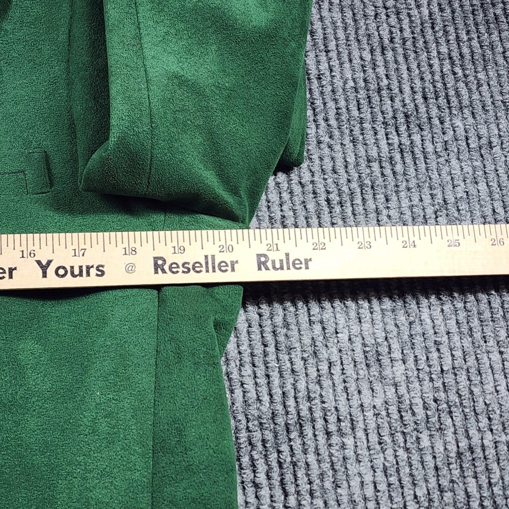 Vintage ClanHall Green Suede Leather Blazer Mens 44 Sport Coat Union Made in USA - Picture 4 of 16